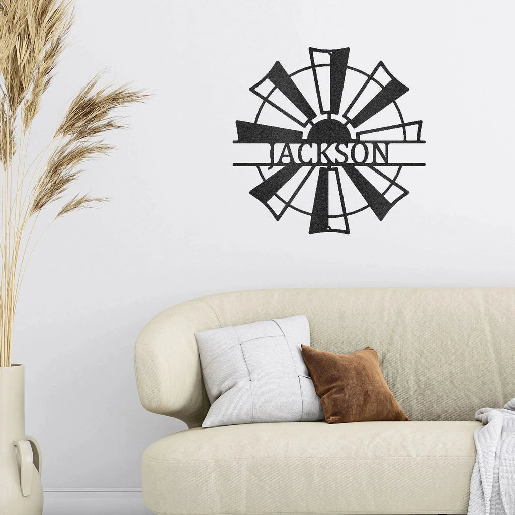 Windmill Cutom Metal Art Rustic Farmhouse