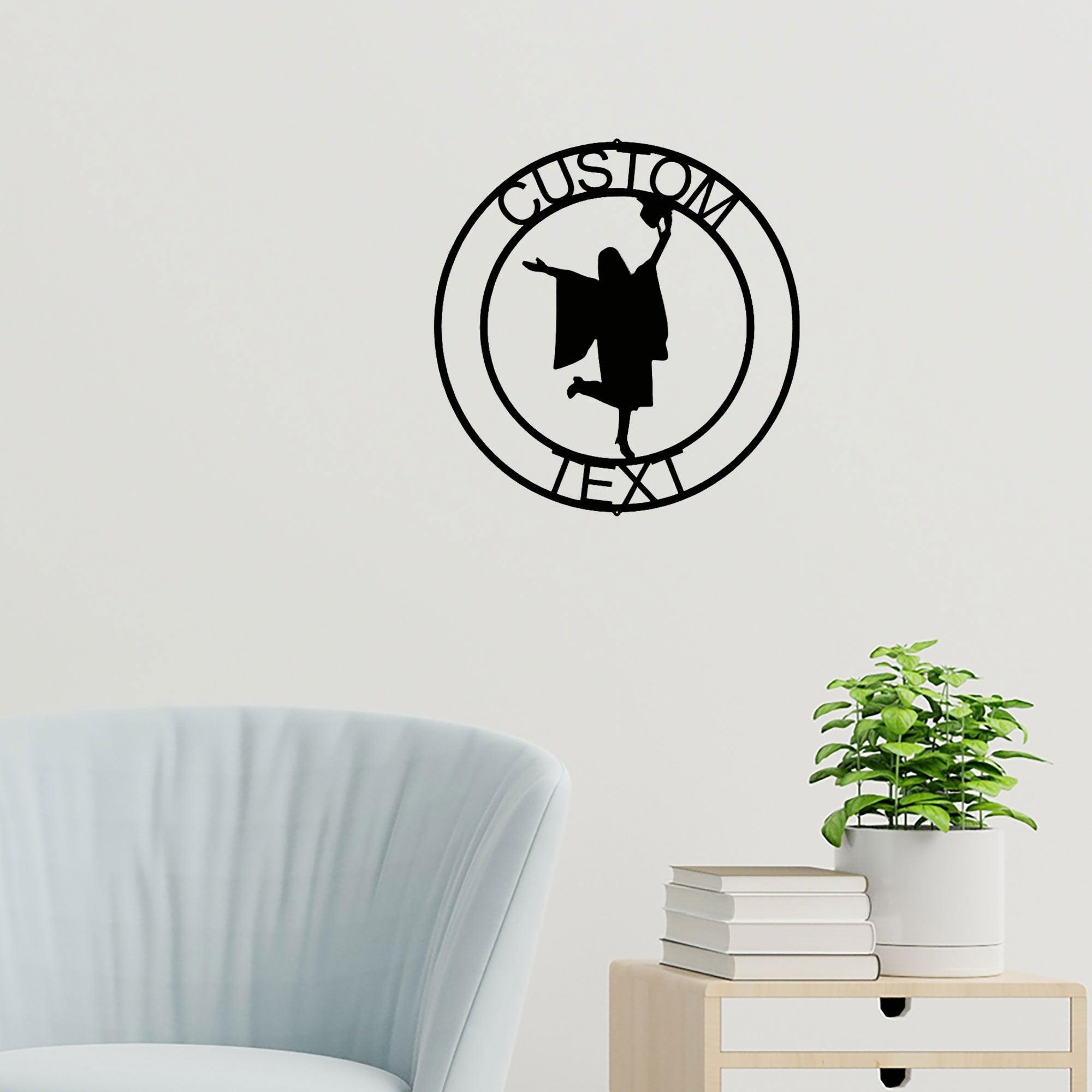 Female Graduate Custom Name Metal Art Wall Sign - Mallard Moon Gift Shop