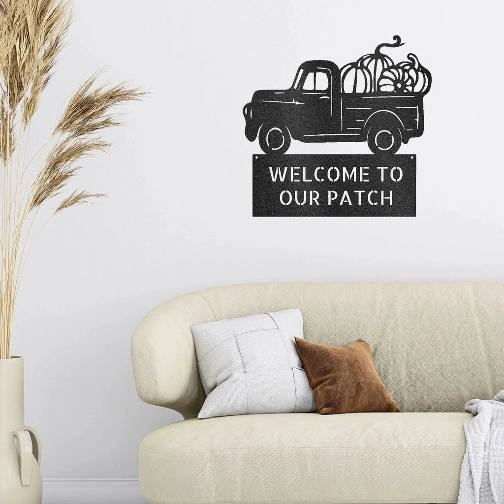 Country Truck Custom Monogram Indoor Outdoor Steel Wall Sign