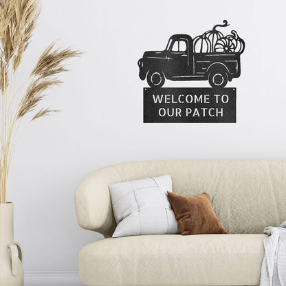 Country Truck Custom Monogram Indoor Outdoor Steel Wall Sign - Mallard Moon Gift Shop