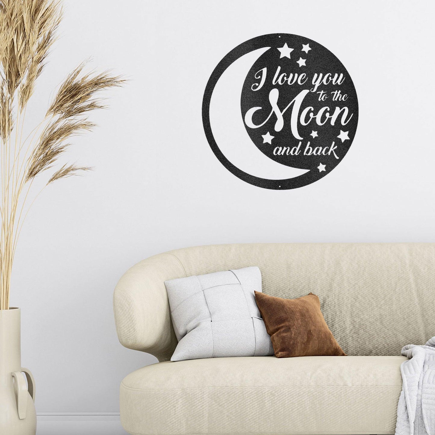 I Love You To the Moon and Back Indoor Outdoor Steel Wall Sign - Mallard Moon Gift Shop