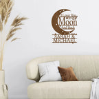 I Love You to the Moon and Back Personalized Metal Wall Art Sign