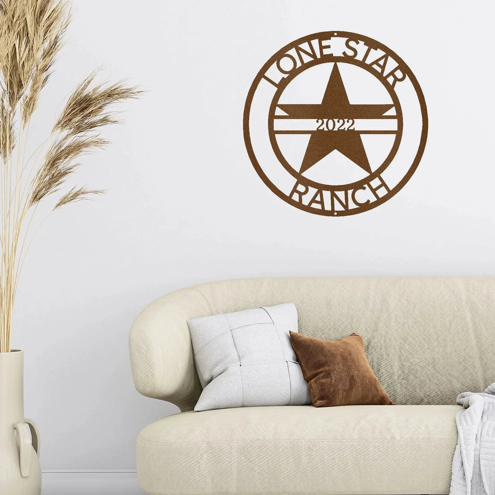 Lone Star Custom Name Metal Wall Art