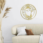 Gnome Ring Custom Monogram Metal Art Wall Sign