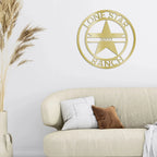 Lone Star Custom Name Metal Wall Art