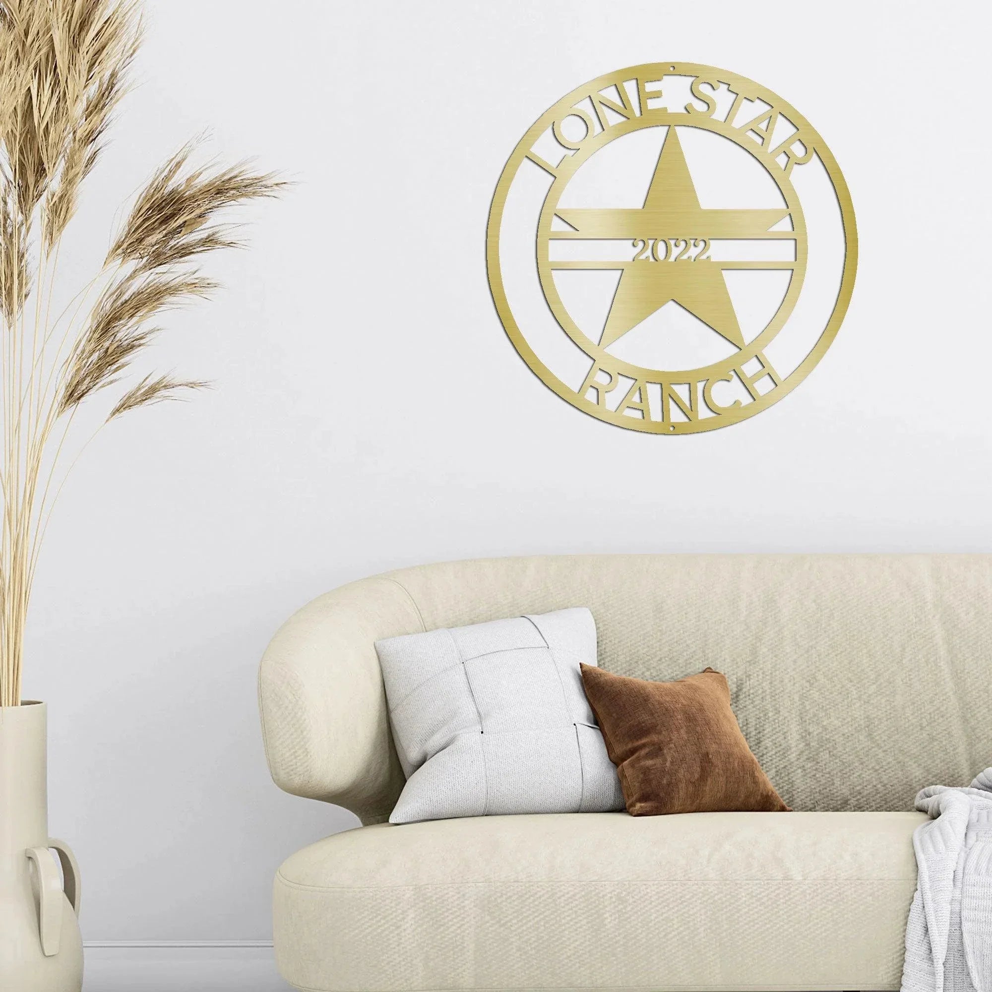 Lone Star Custom Name Metal Wall Art