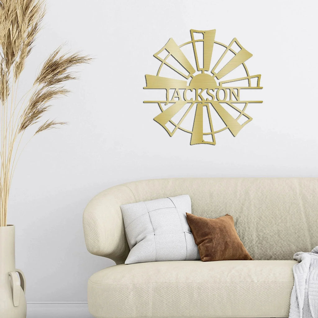 Windmill Cutom Metal Art Rustic Farmhouse