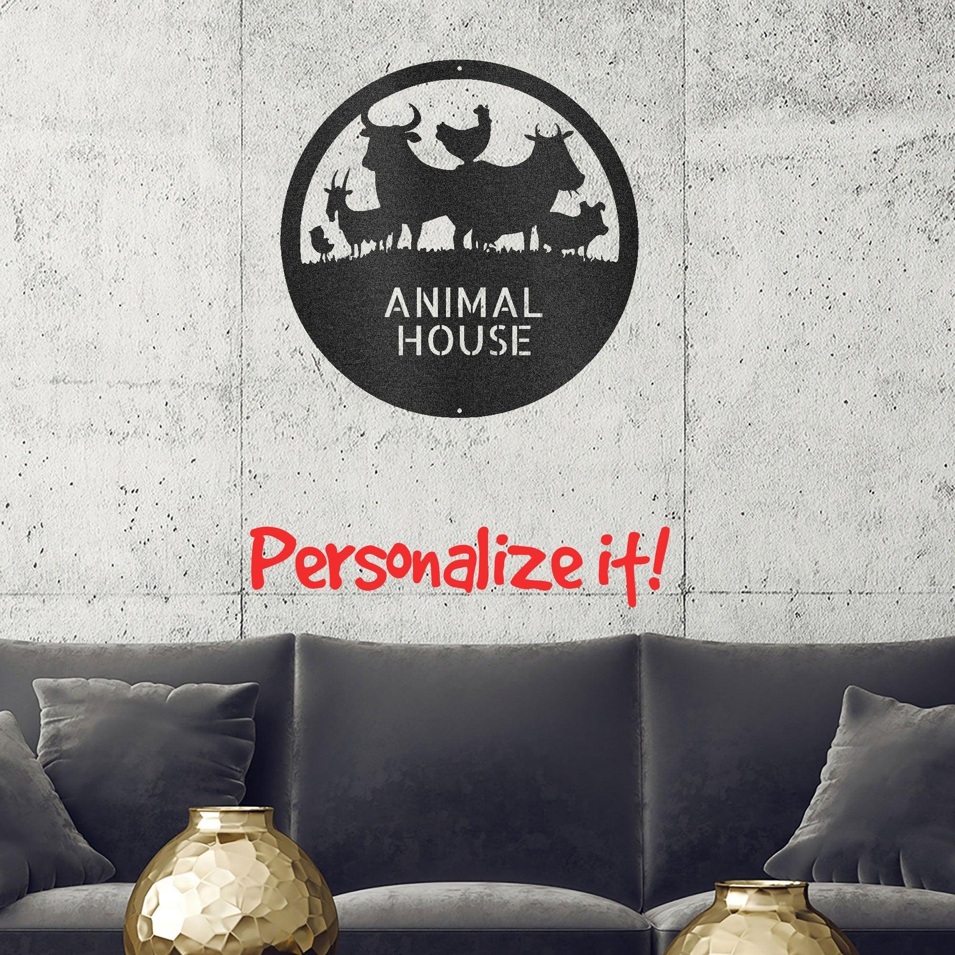Farm Animals Custom Text Indoor Outdoor Steel Wall Sign Metal Art Home Decor - Mallard Moon Gift Shop