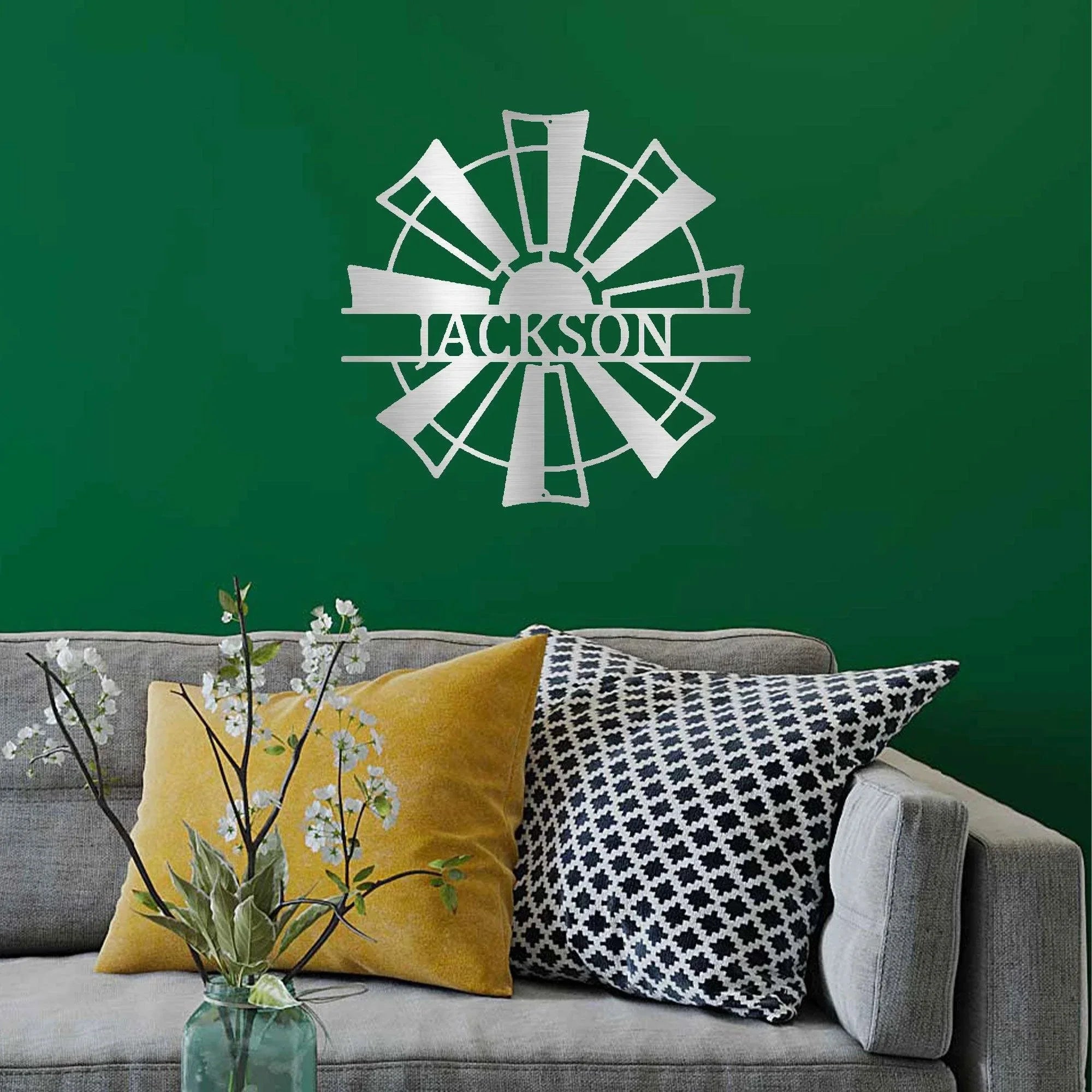 Windmill Cutom Metal Art Rustic Farmhouse
