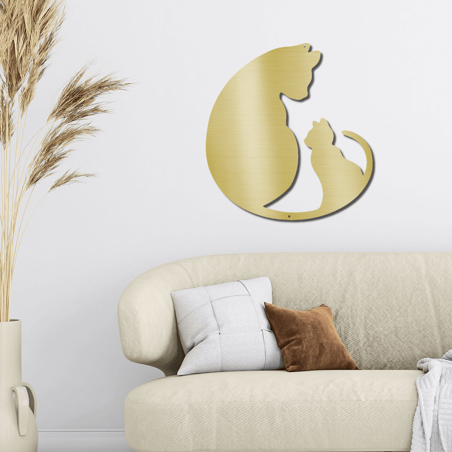 Cat Lover Indoor Outdoor Steel Wall Sign Art - Mallard Moon Gift Shop