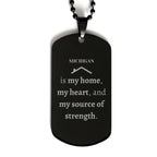 Michigan is my home Gifts, Lovely Michigan Birthday Christmas Black Dog Tag For People from Michigan, Men, Women, Friends