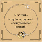 Minnesota is my home Gifts, Lovely Minnesota Birthday Christmas Sunflower Bracelet For People from Minnesota, Men, Women, Friends