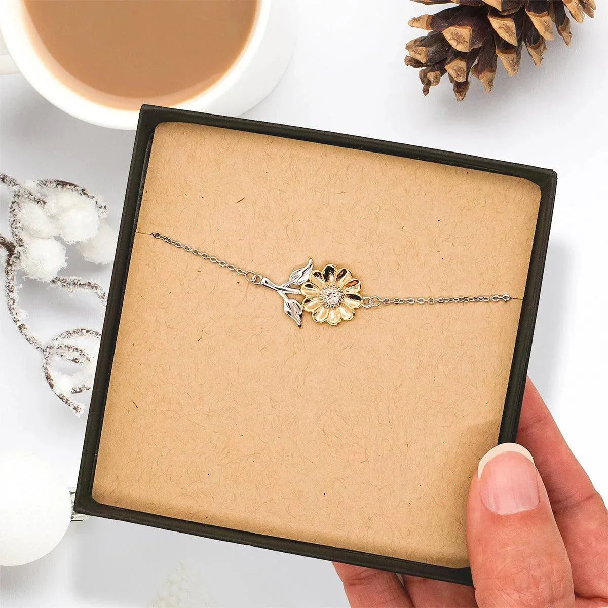 Missionary Sunflower Bracelet - Thanks for being who you are - Birthday Christmas Jewelry Gifts Coworkers Colleague Boss