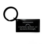 Mississippi is my home Gifts, Lovely Mississippi Birthday Christmas Keychain For People from Mississippi, Men, Women, Friends