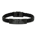 Missouri is my home Gifts, Lovely Missouri Birthday Christmas Braided Leather Bracelet For People from Missouri, Men, Women, Friends