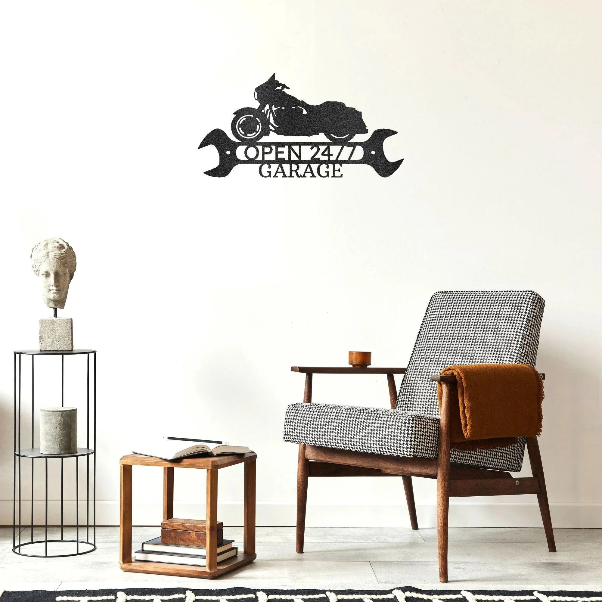 Personalized Motorcycle Indoor Outdoor Steel Wall Sign Art