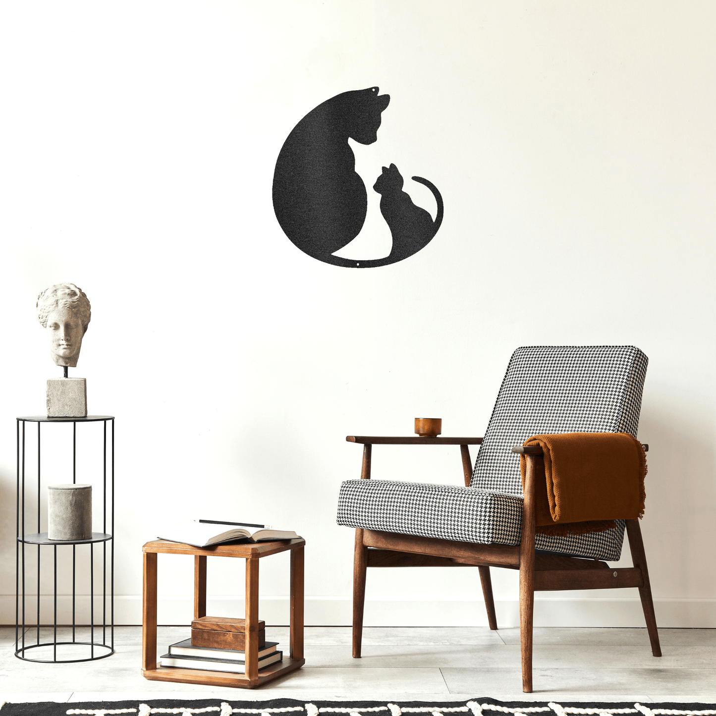 Cat Lover Indoor Outdoor Steel Wall Sign Art - Mallard Moon Gift Shop