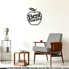 Best Teacher Apple Indoor Outdoor Steel Wall Sign