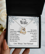 To My Wife - I Love You Today, Tomorrow and Forever - Love Dancing Heart Necklace