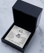 To My Wife - I Love You Today, Tomorrow and Forever - Love Dancing Heart Necklace