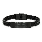 Mom Gifts, To My Mom Remember, you will never lose. You will either WIN or LEARN, Keepsake Braided Leather Bracelet For Mom Engraved, Birthday Christmas Gifts Ideas For Mom X-mas Gifts