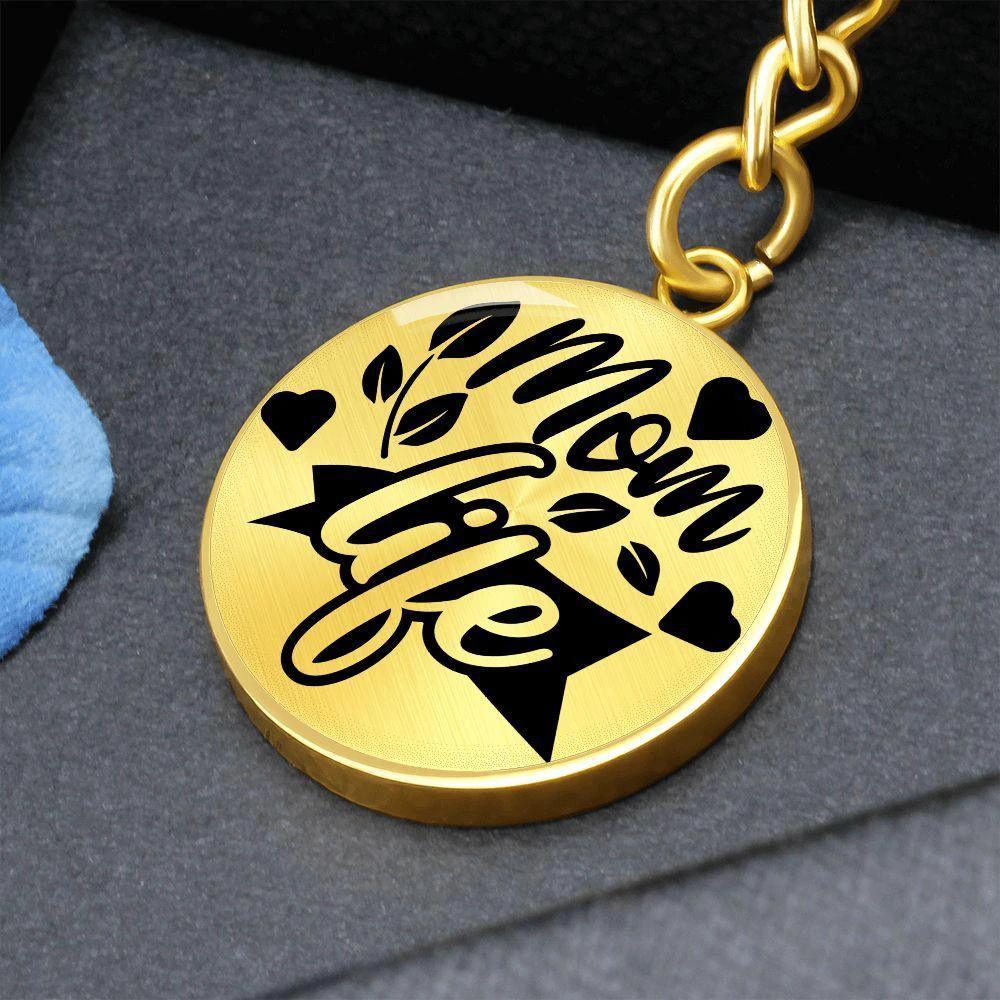 Mom Life Engraved Circle Keychain – Stainless Steel Everyday Mom Gift, Cute Mother’s Day Keepsake for Busy Moms