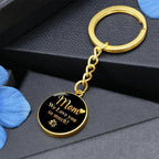 Mom We Love You So Much – Gold on Black Engraved Circle Keychain | Elegant Mother’s Day & Birthday Gift