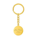 Mom We Love You So Much – Gold on Black Engraved Circle Keychain | Elegant Mother’s Day & Birthday Gift