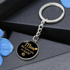 Mom We Love You So Much – Gold on Black Engraved Circle Keychain | Elegant Mother’s Day & Birthday Gift