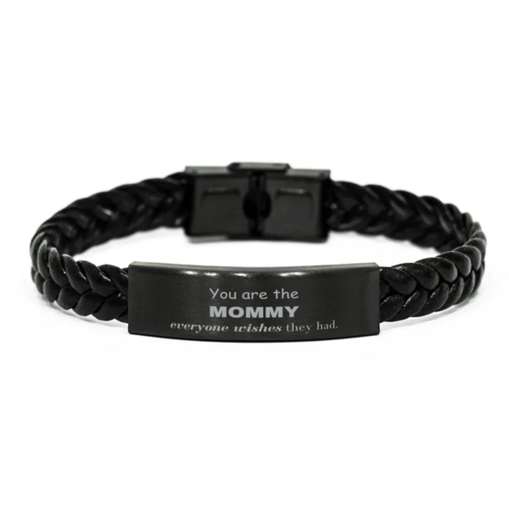 Mommy Braided Leather Bracelet, Everyone wishes they had, Inspirational Bracelet For Mommy, Mommy Gifts, Birthday Christmas Unique Gifts For Mommy
