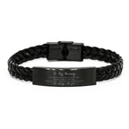 Mommy Braided Leather Bracelet Life is Learning to Dance in the Rain - Birthday, Christmas Holiday Gifts