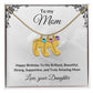 Mother Birthday Custom Engraved Birthstone Baby Feet Charm Necklace - Mallard Moon Gift Shop