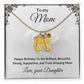 Mother Birthday Custom Engraved Birthstone Baby Feet Charm Necklace - Mallard Moon Gift Shop