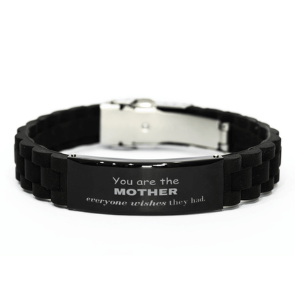 Mother Black Glidelock Clasp Bracelet, Everyone wishes they had, Inspirational Bracelet For Mother, Mother Gifts, Birthday Christmas Unique Gifts For Mother - Mallard Moon Gift Shop