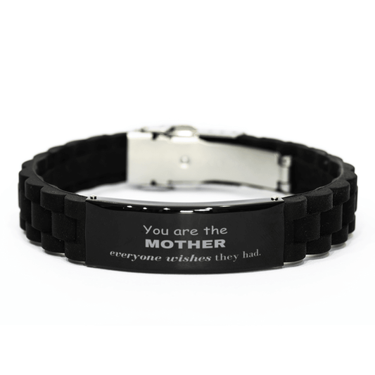 Mother Black Glidelock Clasp Bracelet, Everyone wishes they had, Inspirational Bracelet For Mother, Mother Gifts, Birthday Christmas Unique Gifts For Mother - Mallard Moon Gift Shop