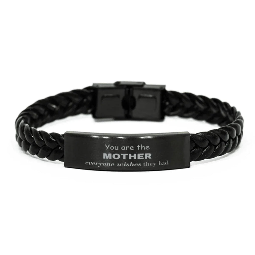 Mother Braided Leather Bracelet, Everyone wishes they had, Inspirational Bracelet For Mother, Mother Gifts, Birthday Christmas Unique Gifts For Mother