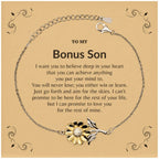 Motivational Bonus Son Sunflower Bracelet - I can promise to love you for the rest of my life, Birthday, Christmas Holiday Jewelry Gift