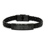 Motivational Brother-in-law Braided Leather Bracelet, Brother In Law I can promise to love you for the rest of mine