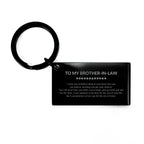 Motivational Brother-in-law Engraved Black Keychain - I can promise to love you for the rest of my life, Birthday, Christmas Holiday Jewelry Gif