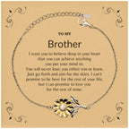Motivational Brother Sunflower Bracelet - I can promise to love you for the rest of my life, Birthday, Christmas Holiday Jewelry Gift