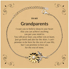 Motivational Grandparents Sunflower Bracelet - I can promise to love you for the rest of my life, Birthday, Christmas Holiday Jewelry Gift