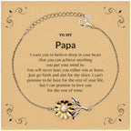Motivational Papa Sunflower Bracelet- I can promise to love you for the rest of my life, Birthday, Christmas Holiday Jewelry Gift