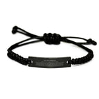Motivational Uncle Black Rope Bracelet, Uncle I can promise to love you for the rest of mine, Bracelet For Uncle, Uncle Birthday Jewelry Gift for Women Men