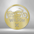 Motorcycle Master Custom Name Indoor Outdoor Steel Wall Sign