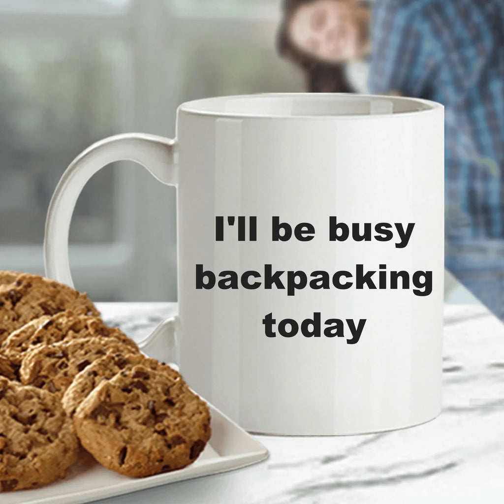 Funny Backpacking Ceramic Coffee Mug
