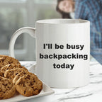 Funny Backpacking Ceramic Coffee Mug