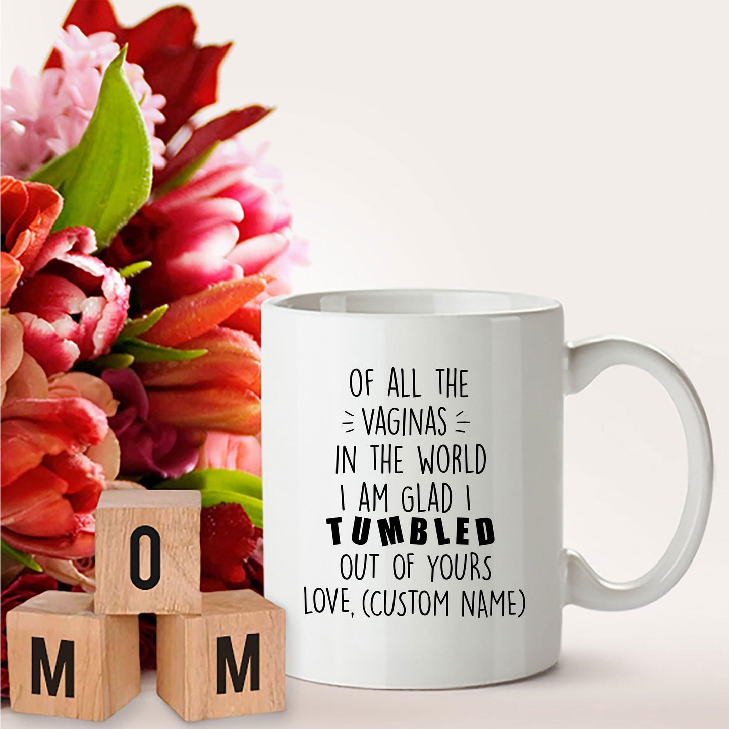 Rudely Funny Personalized Mother's Day Gift from Daughter or Son of All the Vaginas - Mallard Moon Gift Shop