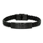 Nana Braided Leather Bracelet Life is Learning to Dance in the Rain - Birthday, Christmas Holiday Gifts