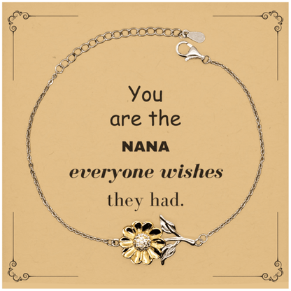 Nana Sunflower Bracelet, Everyone wishes they had, Inspirational Bracelet For Nana, Nana Gifts, Birthday Christmas Unique Gifts For Nana - Mallard Moon Gift Shop