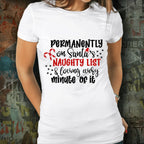 Funny Santa Naughty List Tee Shirt